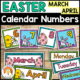 Easter Calendar Numbers | Spring Calendar Numbers | April Calendar Numbers