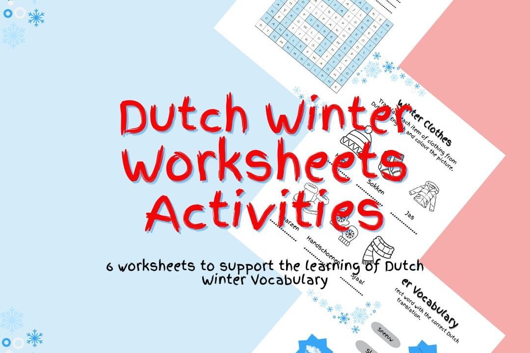 Dutch winter vocabulary worksheets and activities.