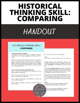 Historical Thinking Skill Comparing Handout