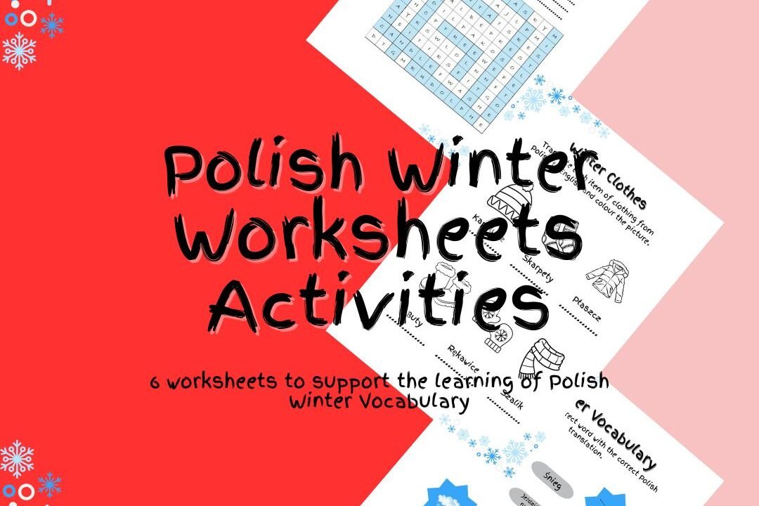 Polish winter vocabulary worksheets and activities.