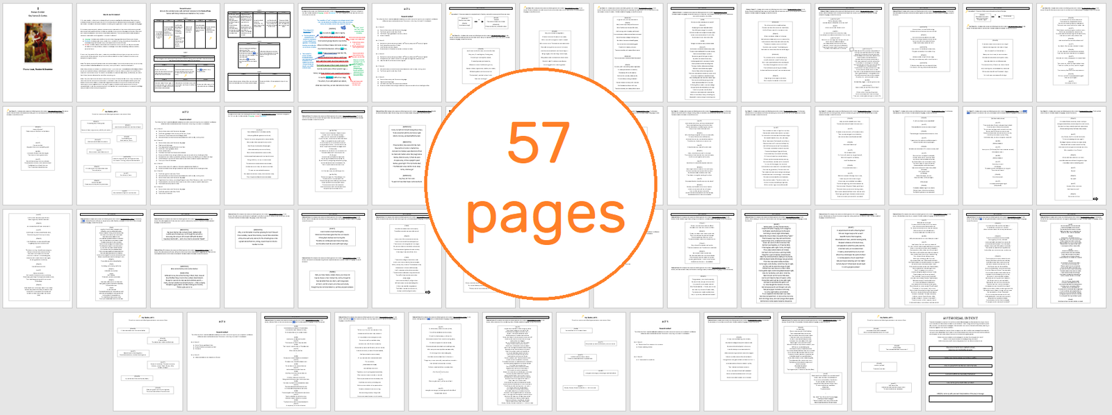 Collage displaying 57 pages of a document.