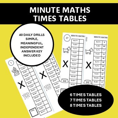 Maths times tables worksheets with drills and answers.