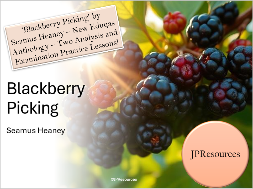 Blackberry Picking poem analysis and lessons cover