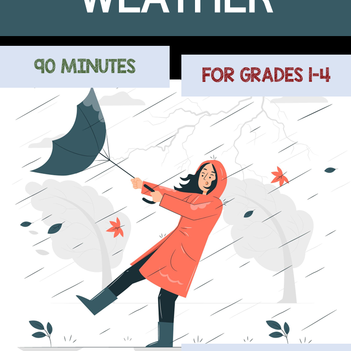 Weather lesson plan for primary school, 90 minutes.