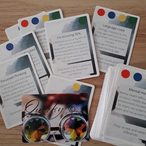 Game cards featuring diverse educational topics