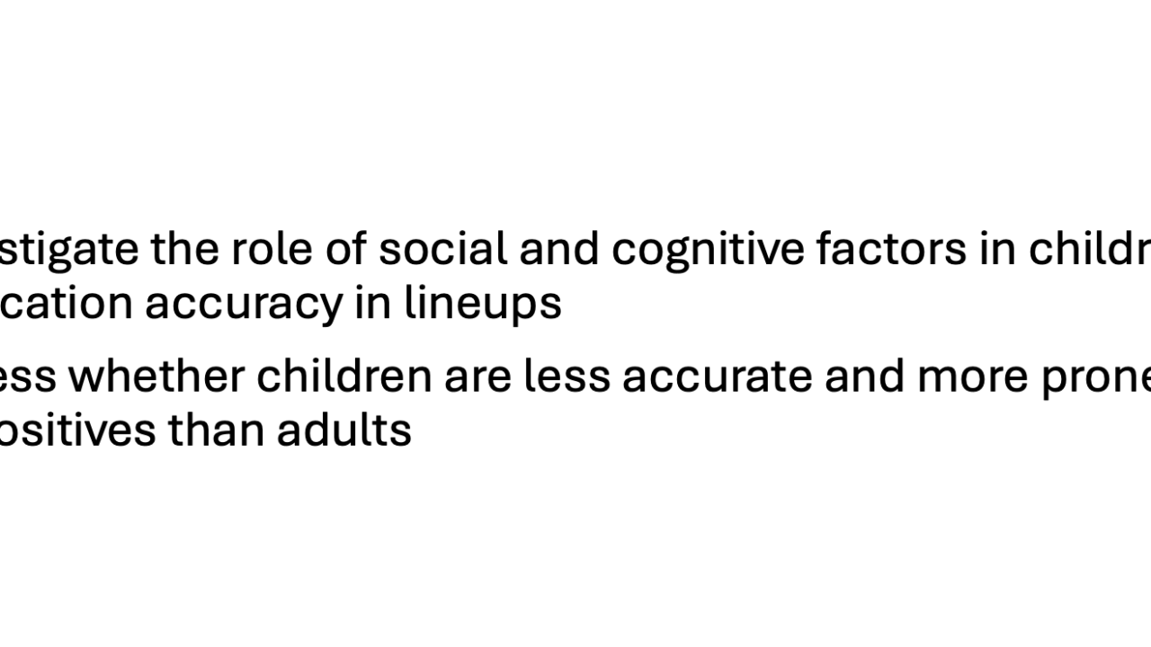 Children's identification accuracy and false positives in lineups.