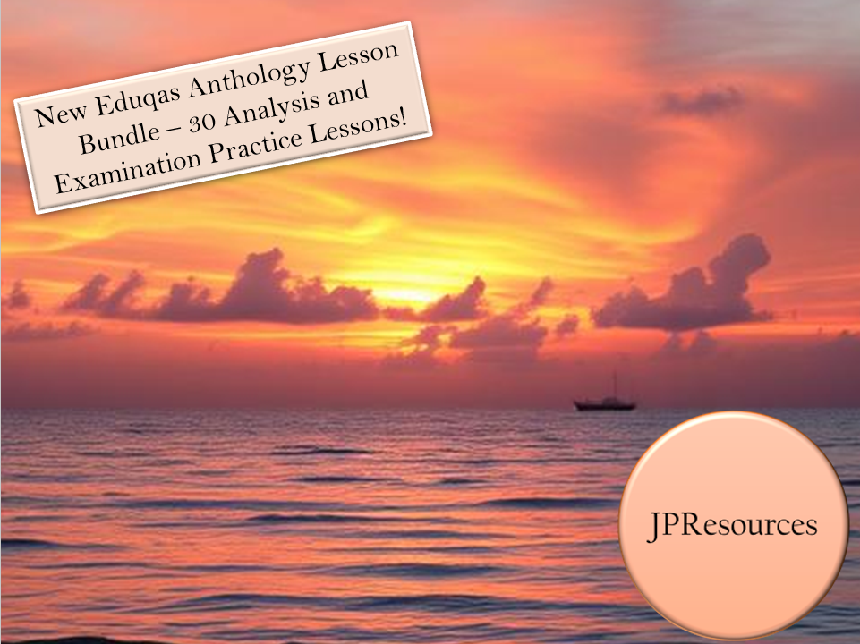 Sunset with Eduqas anthology lesson advertisement