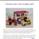 Back to school sensory story guide with toy vehicles.