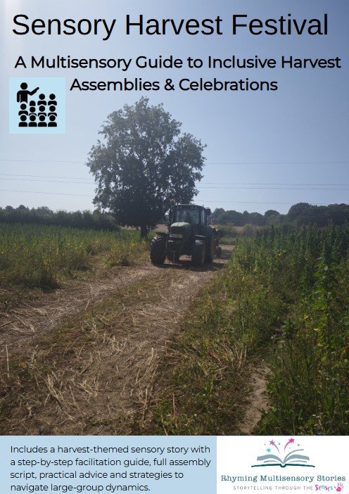 Sensory Harvest Festival tractor on field path.