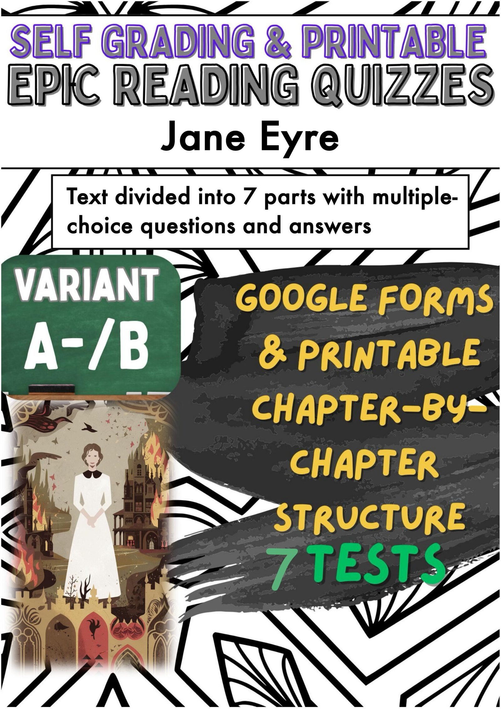 Jane Eyre quizzes with questions and answers.