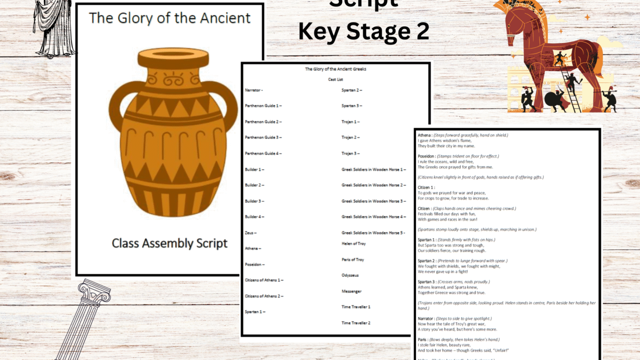 Ancient Greeks assembly script for Key Stage 2.