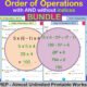 Order of Operations worksheets bundle, no-prep materials.
