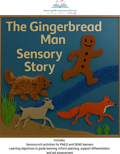 The Gingerbread Man sensory story book cover