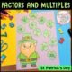 St Patricks Day Math Craft | Factors and Multiples Game | Math Centers Activity