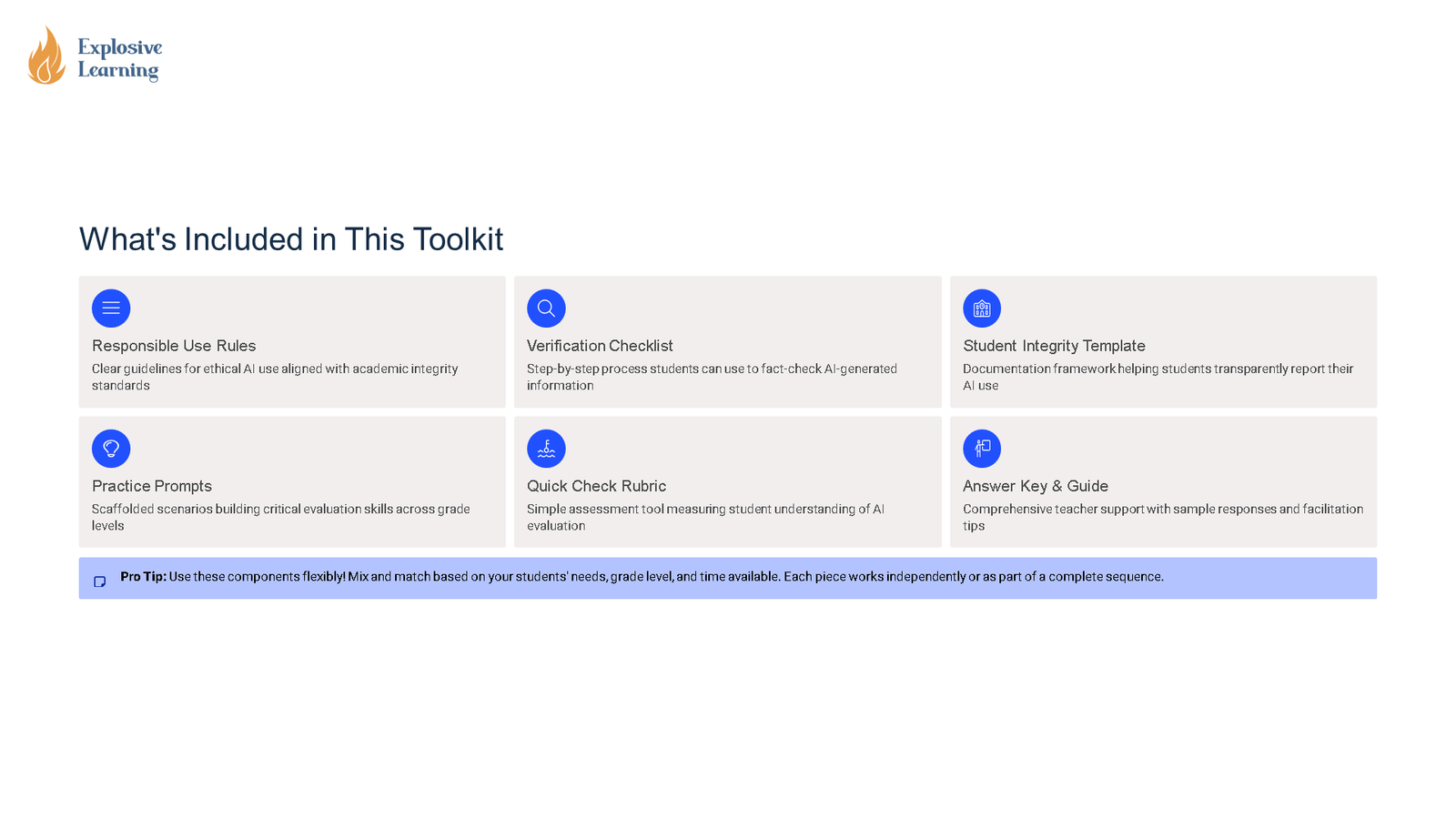 AI toolkit components overview for students and teachers