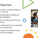 Objectives slide with problem-solving goals and student studying