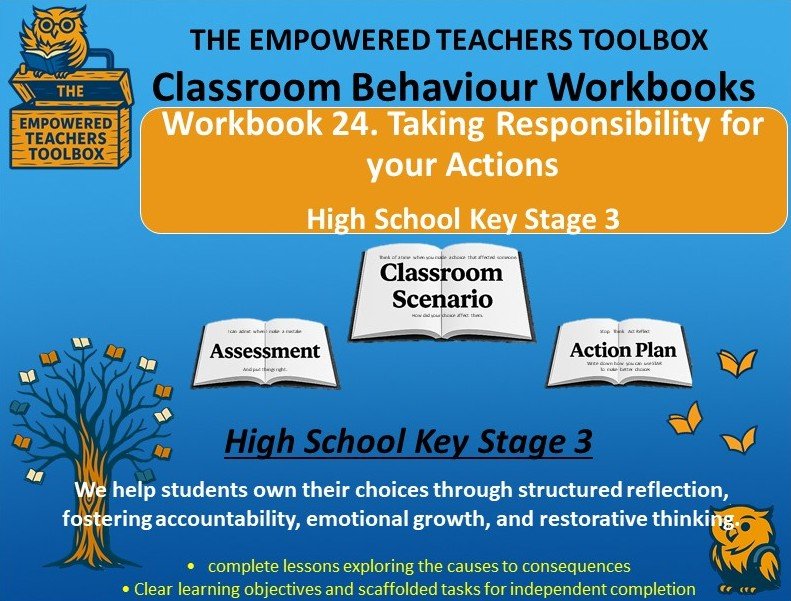 Classroom behaviour workbook cover for Key Stage 3