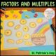 St Patricks Day Math Craft | Factors and Multiples Game | Math Centers Activity