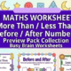 Year 1 Maths – More than/Less than & before/after numbers