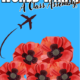 World War II class assembly poster with poppies