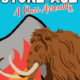 Stone Age class assembly poster with mammoth