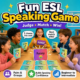 Children playing fun ESL speaking card game