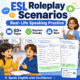 ESL roleplay scenarios poster for speaking practice