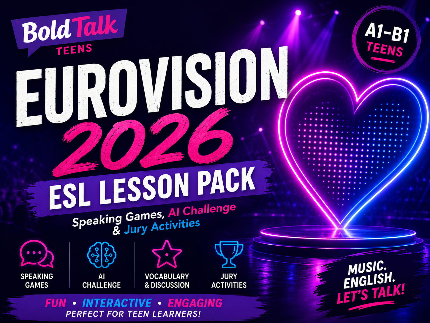 Eurovision 2026 ESL lesson pack poster