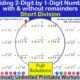 Short division worksheet with worked solutions