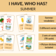 Summer domino, trimino – printable PDF