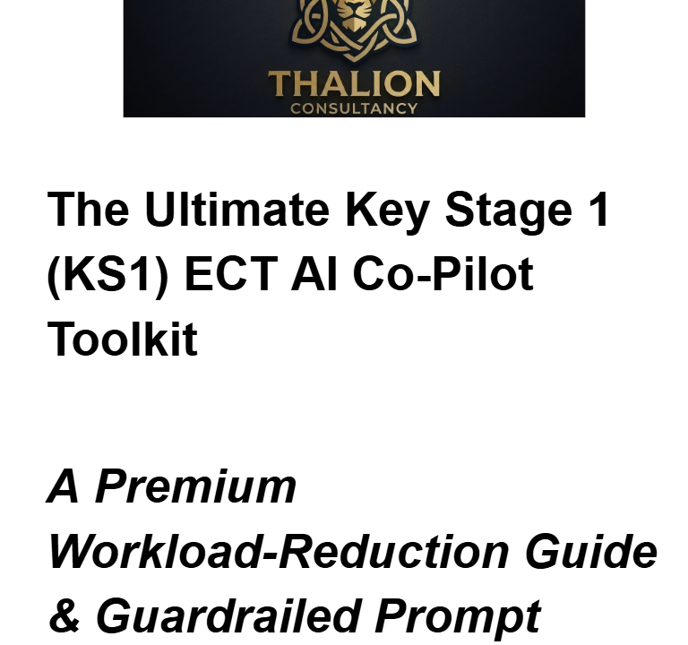 Thalion Consultancy KS1 ECT AI Toolkit poster