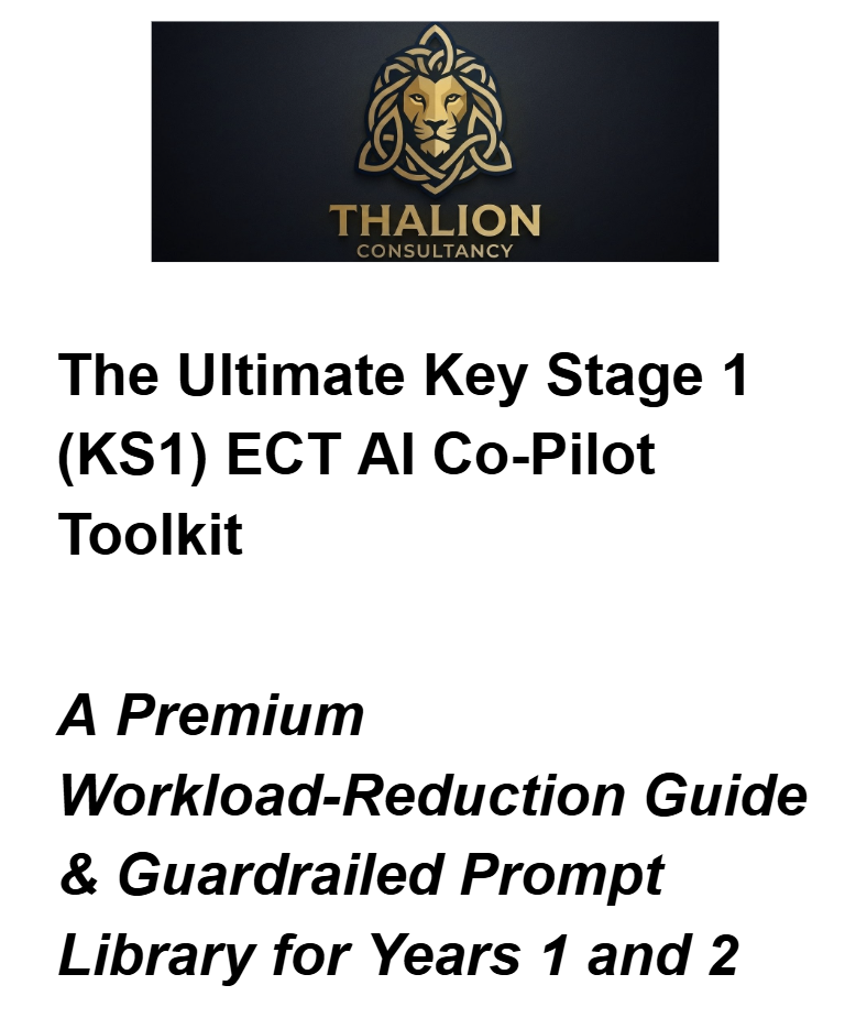 Thalion Consultancy KS1 ECT AI Toolkit poster
