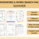 Summer Crossword & Word Search Pack – printable PDF