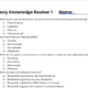 Memory unit ‘half way’ knowledge review/test/knowledge check