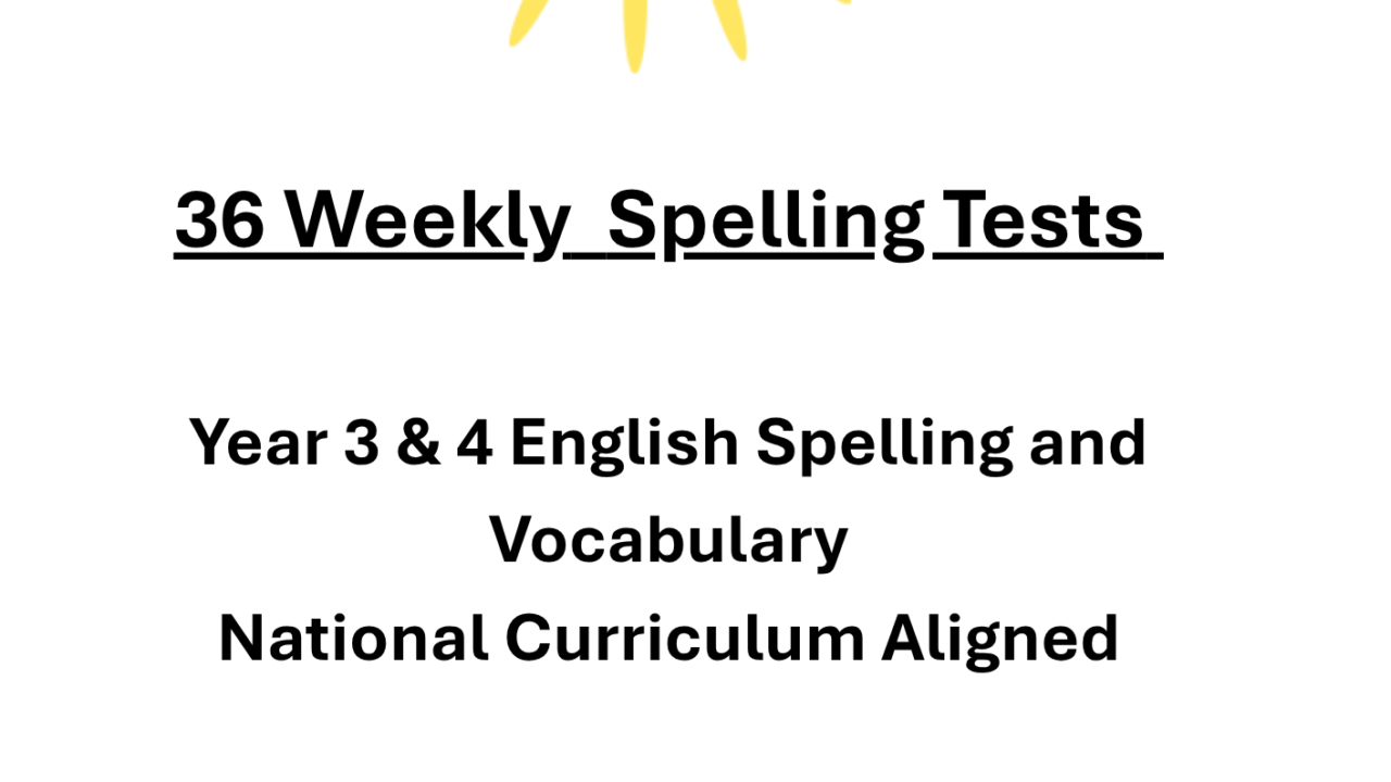 KS@ Year 3&4 Spelling tests 36