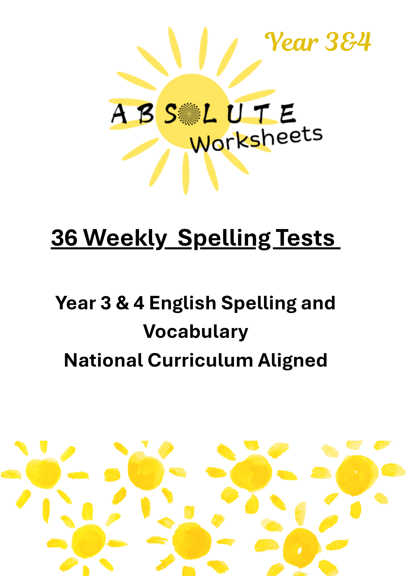 KS@ Year 3&4 Spelling tests 36