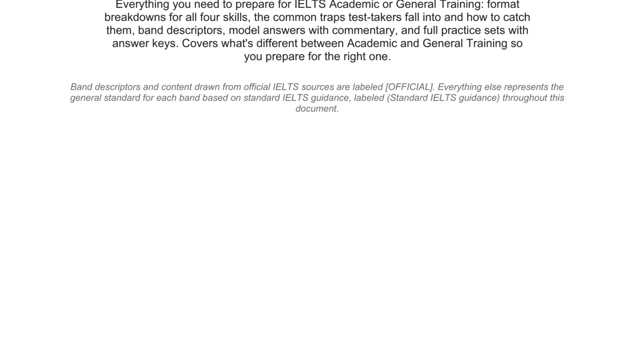 IELTS Study Guide cover page preview