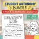 Student Autonomy Bundle | All About Me & My World Worksheets | K-3 | No Prep