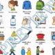 Kitchen equipment, food and safety clipart