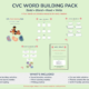 CVC Word Building Pack | Phonics Activities for Early Readers