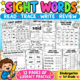 Sight Word Worksheets | Kindergarten & Grade 1 | Read, Trace, Write, Find & Review