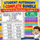 Student Autonomy Bundle | All About Me & My World Worksheets | K-3 | No Prep