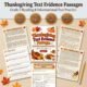 Thanksgiving Text Evidence Passages | Grade 5 Reading Worksheets