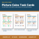 Picture Coins Task Cards: Counting Coins for Nonreaders, Life Skills SPED
