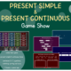 Present Simple & Present Continuous Game Show (EFL/ESL) – Genially online team game