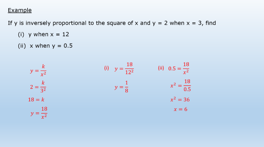 problem solving inverse proportion