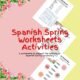 Spanish spring worksheets and activities cover shown.