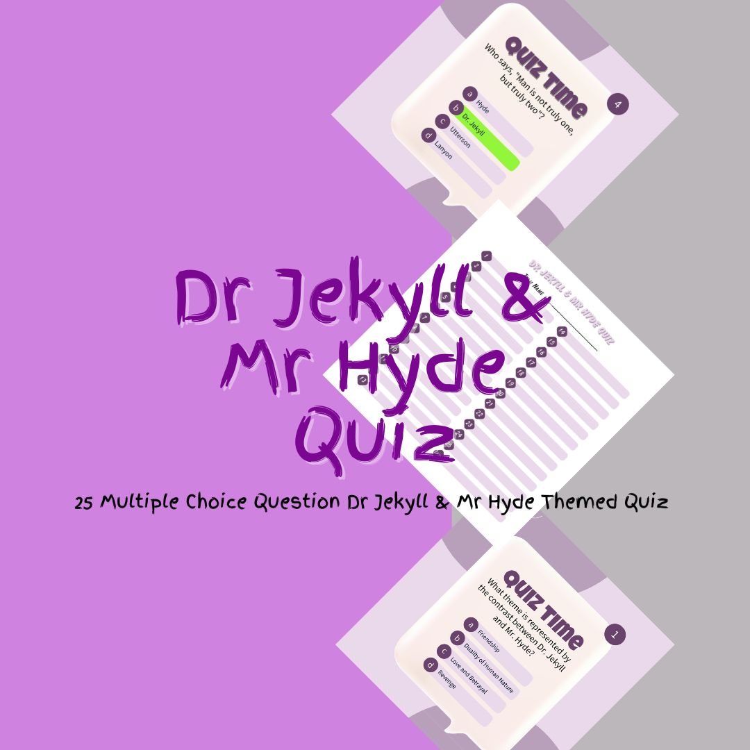 Dr Jekyll and Mr Hyde quiz poster