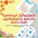 German seasons worksheets bundle, educational activities.