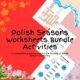 Polish Season Vocabulary Bundle Worksheets Winter Spring Summer Winter